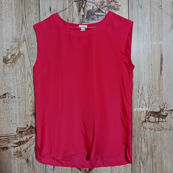 J.Crew Factory Red Sleeveless Blouse Size Small - Picture 1 of 5